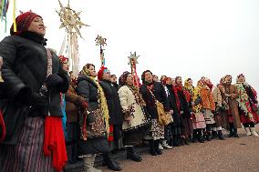 Carollers in Kyiv